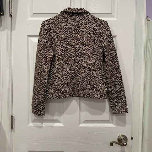 Charter Club Brown Jacket Leopard Size P/P - Picture 2 of 8